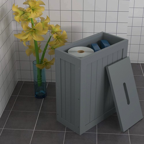 Grey wooden bathroom storage - grey,