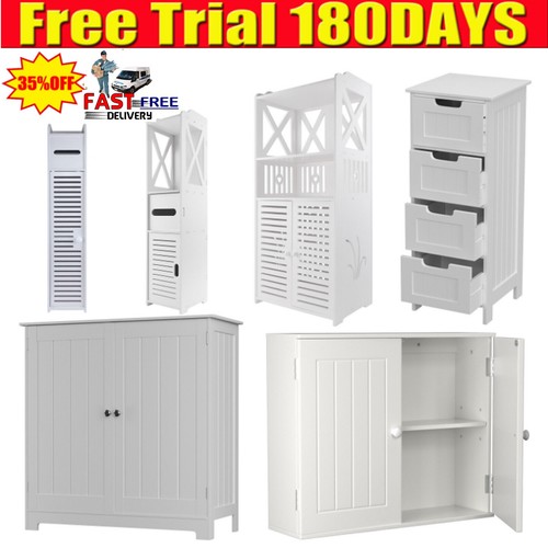 White bathroom cabinet shelf - white,