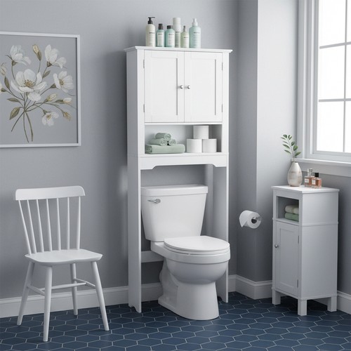 White over toilet storage - white,