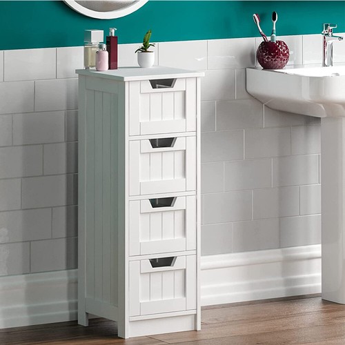 White bathroom cabinet shelf - bathroom,