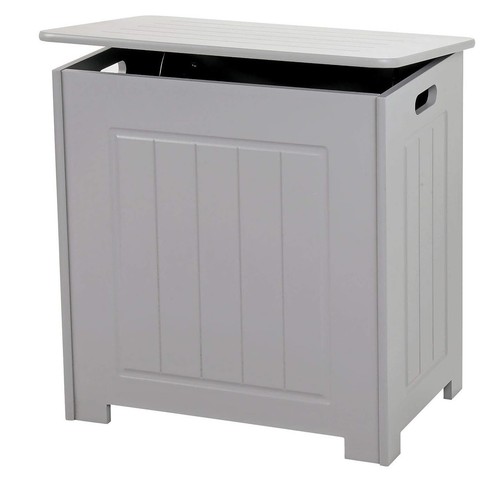 Grey bathroom laundry storage - laundry,