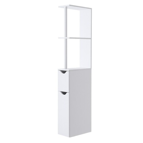 White bathroom storage cabinet - white,