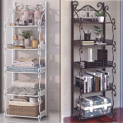 Slim metal bathroom storage - bathroom,